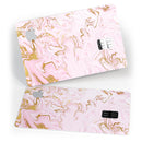 Rose Pink Marble & Digital Gold Frosted Foil V13 - Premium Protective Decal Skin-Kit for the Apple Credit Card