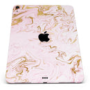 Rose Pink Marble & Digital Gold Frosted Foil V13 - Full Body Skin Decal for the Apple iPad Pro 12.9", 11", 10.5", 9.7", Air or Mini (All Models Available)