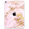 Rose Pink Marble & Digital Gold Frosted Foil V14 - Full Body Skin Decal for the Apple iPad Pro 12.9", 11", 10.5", 9.7", Air or Mini (All Models Available)