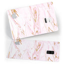 Rose Pink Marble & Digital Gold Frosted Foil V15 - Premium Protective Decal Skin-Kit for the Apple Credit Card