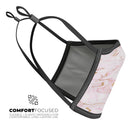 Rose Pink Marble & Digital Gold Frosted Foil V15 - Made in USA Mouth Cover Unisex Anti-Dust Cotton Blend Reusable & Washable Face Mask with Adjustable Sizing for Adult or Child