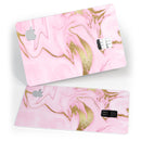 Rose Pink Marble & Digital Gold Frosted Foil V16 - Premium Protective Decal Skin-Kit for the Apple Credit Card