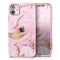 Rose Pink Marble & Digital Gold Frosted Foil V16 // Skin-Kit compatible with the Apple iPhone 14, 13, 12, 12 Pro Max, 12 Mini, 11 Pro, SE, X/XS + (All iPhones Available)