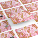 Rose Pink Marble & Digital Gold Frosted Foil V17 - Premium Protective Decal Skin-Kit for the Apple Credit Card