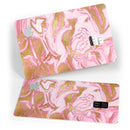 Rose Pink Marble & Digital Gold Frosted Foil V17 - Premium Protective Decal Skin-Kit for the Apple Credit Card