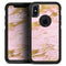 Rose Pink Marble & Digital Gold Frosted Foil V18 - Skin Kit for the iPhone OtterBox Cases