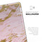 Rose Pink Marble & Digital Gold Frosted Foil V18 - Full Body Skin Decal for the Apple iPad Pro 12.9", 11", 10.5", 9.7", Air or Mini (All Models Available)