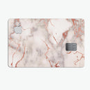 Rose Pink Marble & Digital Gold Frosted Foil V1 - Premium Protective Decal Skin-Kit for the Apple Credit Card