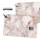 Rose Pink Marble & Digital Gold Frosted Foil V1 - Premium Protective Decal Skin-Kit for the Apple Credit Card