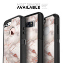 Rose Pink Marble & Digital Gold Frosted Foil V1 - Skin Kit for the iPhone OtterBox Cases