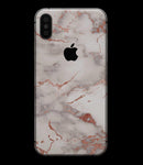 Rose Pink Marble & Digital Gold Frosted Foil V1 - iPhone XS MAX, XS/X, 8/8+, 7/7+, 5/5S/SE Skin-Kit (All iPhones Available)
