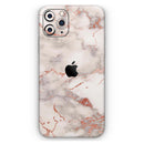Rose Pink Marble & Digital Gold Frosted Foil V1 - Protective Skin Wrap & Decal – Compatible with iPhone SE to iPhone 17 Pro Max (All Models)