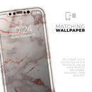 Rose Pink Marble & Digital Gold Frosted Foil V1 - Protective Skin Wrap & Decal – Compatible with iPhone SE to iPhone 17 Pro Max (All Models)