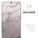 Rose Pink Marble & Digital Gold Frosted Foil V2 - Premium Vinyl Skin Decal for Samsung Galaxy S25 Ultra, S24, S23, S22 & All Galaxy S Models