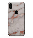 Rose Pink Marble & Digital Gold Frosted Foil V2 - iPhone XS MAX, XS/X, 8/8+, 7/7+, 5/5S/SE Skin-Kit (All iPhones Available)