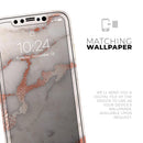 Rose Pink Marble & Digital Gold Frosted Foil V2 - Protective Skin Wrap & Decal – Compatible with iPhone SE to iPhone 17 Pro Max (All Models)