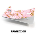 Rose Pink Marble & Digital Gold Frosted Foil V3 - Premium Protective Decal Skin-Kit for the Apple Credit Card