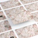 Rose Pink Marble & Digital Gold Frosted Foil V4 - Premium Protective Decal Skin-Kit for the Apple Credit Card