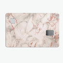 Rose Pink Marble & Digital Gold Frosted Foil V4 - Premium Protective Decal Skin-Kit for the Apple Credit Card