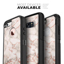 Rose Pink Marble & Digital Gold Frosted Foil V4 - Skin Kit for the iPhone OtterBox Cases