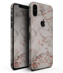 Rose Pink Marble & Digital Gold Frosted Foil V4 - iPhone XS MAX, XS/X, 8/8+, 7/7+, 5/5S/SE Skin-Kit (All iPhones Available)