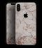 Rose Pink Marble & Digital Gold Frosted Foil V4 - iPhone XS MAX, XS/X, 8/8+, 7/7+, 5/5S/SE Skin-Kit (All iPhones Available)