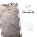 Rose Pink Marble & Digital Gold Frosted Foil V4 - Protective Skin Wrap & Decal – Compatible with iPhone SE to iPhone 17 Pro Max (All Models)