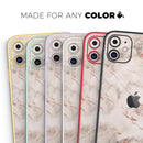 Rose Pink Marble & Digital Gold Frosted Foil V4 - Protective Skin Wrap & Decal – Compatible with iPhone SE to iPhone 17 Pro Max (All Models)