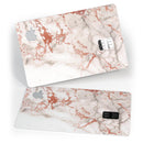 Rose Pink Marble & Digital Gold Frosted Foil V5 - Premium Protective Decal Skin-Kit for the Apple Credit Card