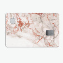Rose Pink Marble & Digital Gold Frosted Foil V5 - Premium Protective Decal Skin-Kit for the Apple Credit Card