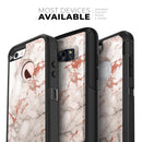 Rose Pink Marble & Digital Gold Frosted Foil V5 - Skin Kit for the iPhone OtterBox Cases
