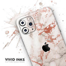 Rose Pink Marble & Digital Gold Frosted Foil V5 - Protective Skin Wrap & Decal – Compatible with iPhone SE to iPhone 17 Pro Max (All Models)