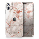Rose Pink Marble & Digital Gold Frosted Foil V5 - Protective Skin Wrap & Decal – Compatible with iPhone SE to iPhone 17 Pro Max (All Models)