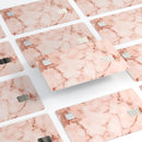 Rose Pink Marble & Digital Gold Frosted Foil V6 - Premium Protective Decal Skin-Kit for the Apple Credit Card