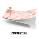 Rose Pink Marble & Digital Gold Frosted Foil V6 - Premium Protective Decal Skin-Kit for the Apple Credit Card