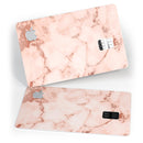 Rose Pink Marble & Digital Gold Frosted Foil V6 - Premium Protective Decal Skin-Kit for the Apple Credit Card