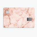 Rose Pink Marble & Digital Gold Frosted Foil V6 - Premium Protective Decal Skin-Kit for the Apple Credit Card