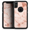 Rose Pink Marble & Digital Gold Frosted Foil V6 - Skin Kit for the iPhone OtterBox Cases