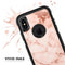 Rose Pink Marble & Digital Gold Frosted Foil V6 - Skin Kit for the iPhone OtterBox Cases