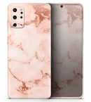 Rose Pink Marble & Digital Gold Frosted Foil V6 - Premium Vinyl Skin Decal for Samsung Galaxy S25 Ultra, S24, S23, S22 & All Galaxy S Models