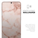 Rose Pink Marble & Digital Gold Frosted Foil V6 - Premium Vinyl Skin Decal for Samsung Galaxy S25 Ultra, S24, S23, S22 & All Galaxy S Models
