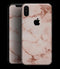 Rose Pink Marble & Digital Gold Frosted Foil V6 - iPhone XS MAX, XS/X, 8/8+, 7/7+, 5/5S/SE Skin-Kit (All iPhones Available)