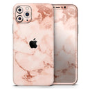 Rose Pink Marble & Digital Gold Frosted Foil V6 - Protective Skin Wrap & Decal – Compatible with iPhone SE to iPhone 17 Pro Max (All Models)