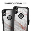 Rose Pink Marble & Digital Gold Frosted Foil V7 - Skin Kit for the iPhone OtterBox Cases