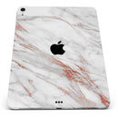 Rose Pink Marble & Digital Gold Frosted Foil V7 - Full Body Skin Decal for the Apple iPad Pro 12.9", 11", 10.5", 9.7", Air or Mini (All Models Available)