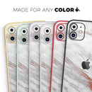 Rose Pink Marble & Digital Gold Frosted Foil V7 - Protective Skin Wrap & Decal – Compatible with iPhone SE to iPhone 17 Pro Max (All Models)