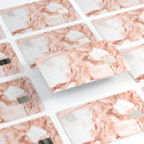 Rose Pink Marble & Digital Gold Frosted Foil V8 - Premium Protective Decal Skin-Kit for the Apple Credit Card