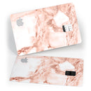 Rose Pink Marble & Digital Gold Frosted Foil V8 - Premium Protective Decal Skin-Kit for the Apple Credit Card