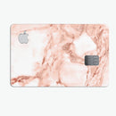 Rose Pink Marble & Digital Gold Frosted Foil V8 - Premium Protective Decal Skin-Kit for the Apple Credit Card