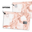 Rose Pink Marble & Digital Gold Frosted Foil V8 - Premium Protective Decal Skin-Kit for the Apple Credit Card